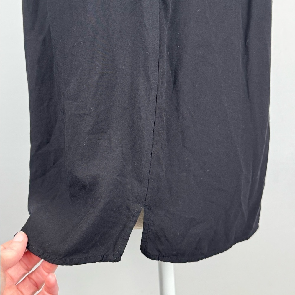 NWOT Daniel Rainn Kiara Eyelet Blouse Short Sleeves Lightweight Black Medium - Picture 5 of 8